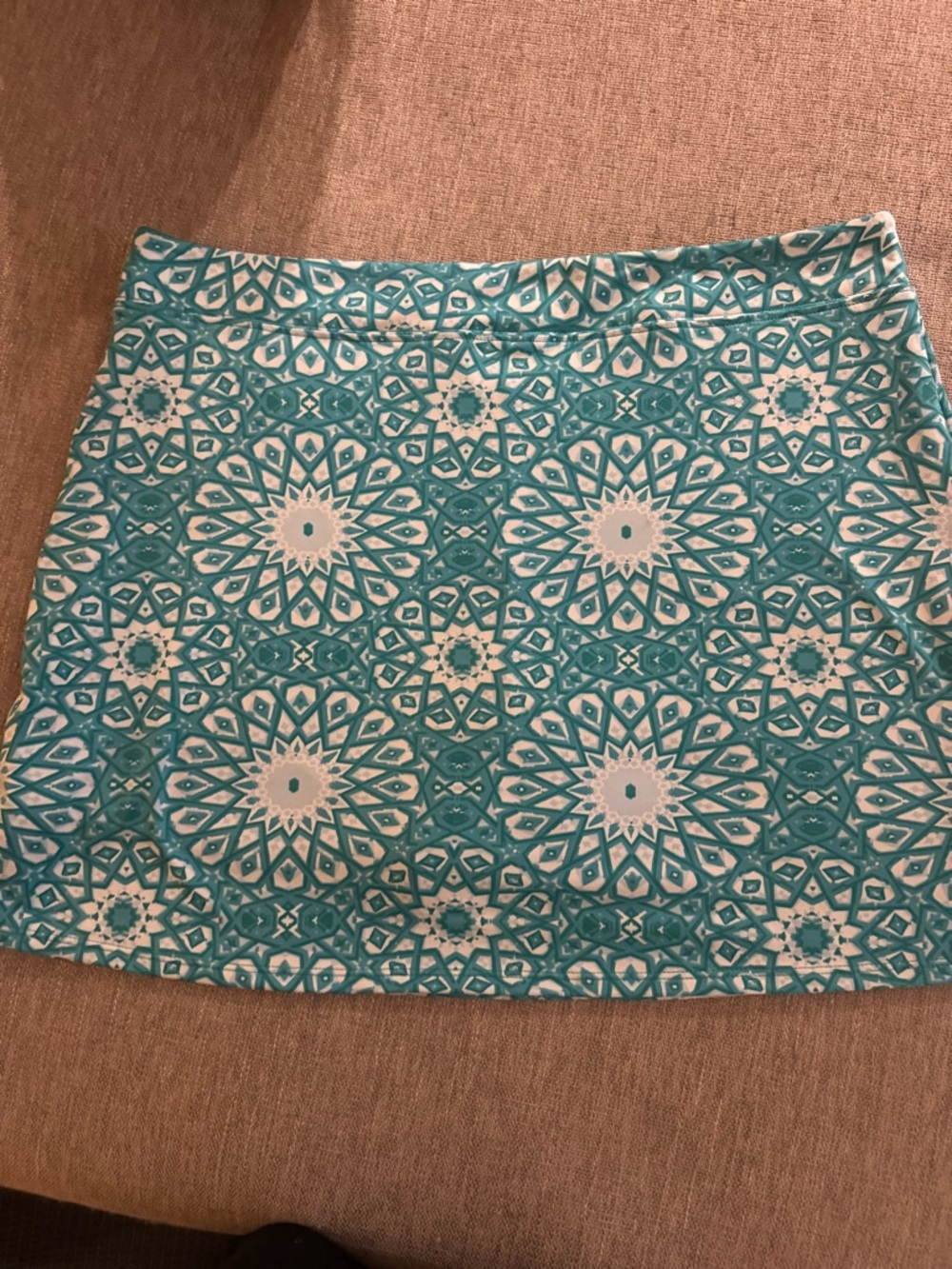 Tranquility by Colorado Clothing Teal and White Mini Skirt